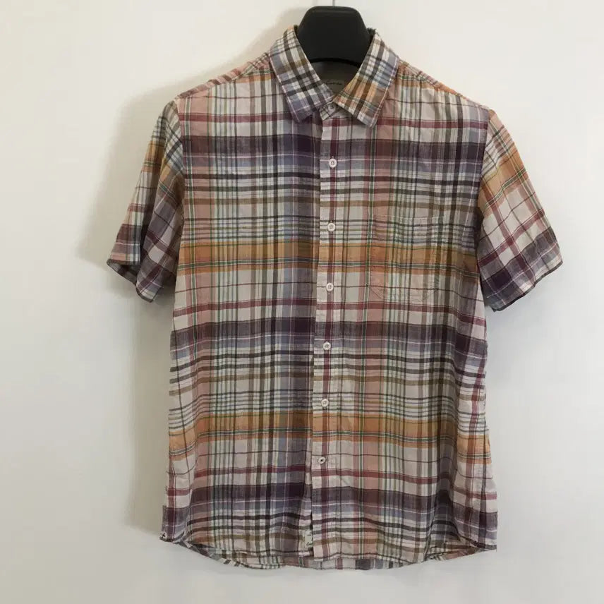[BUNJANG] Club Cambridge Summer Check Short Sleeve Shirt / 클럽캠브릿지 하계 반팔셔츠 [100]