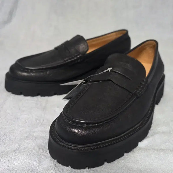 [BUNJANG] GUIL.F Derby Shoes Black Leather Loafers 275 / 길프 더비 슈즈 275 블랙 가죽 구두 로퍼 새상품 골프 등산 캠핑 러닝