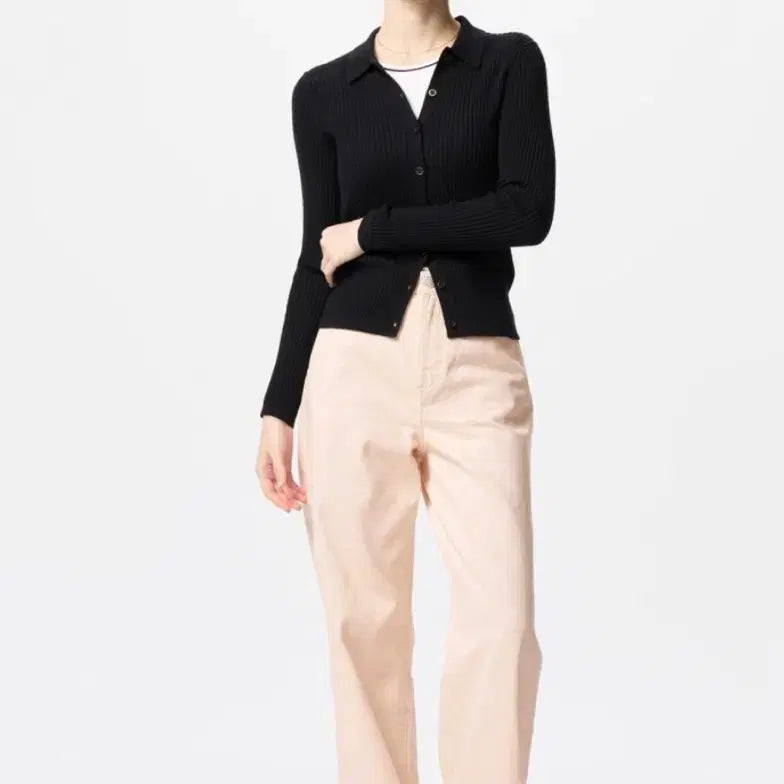 [BUNJANG] Uniqlo Wide Straight Jeans 10 Pink (Size 25) / [새] 유니클로 와이드스트레이트 진 10핑크 (25)