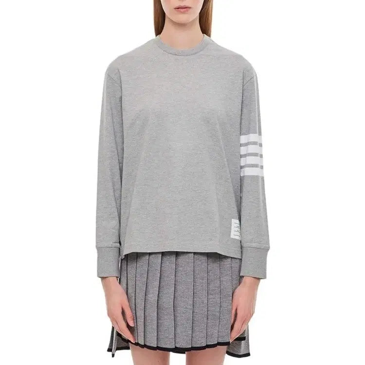 [BUNJANG] Thom Browne 24FW Women's 4-Bar Stripe Jersey Stitch Long Sleeve T-Shirt (Size 38) / 24FW 톰브라운 여성 4바 스트라이프 져지 스티치 긴팔티 (38)