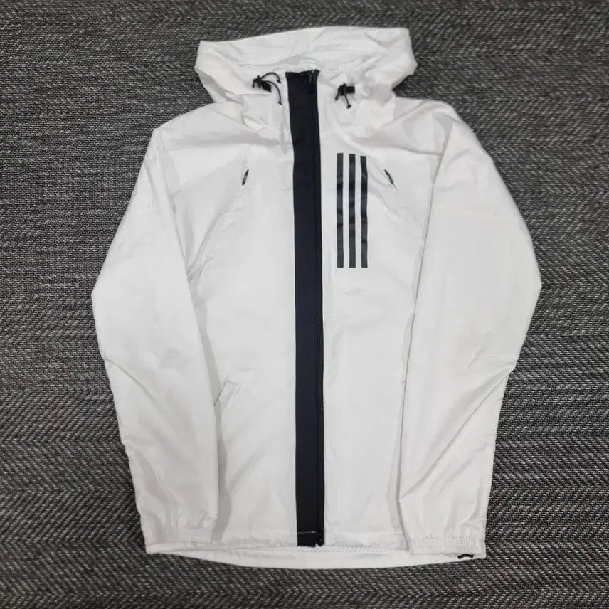 [BUNJANG] Adidas White Windbreaker Jacket / 아디다스 화이트 바람막이
