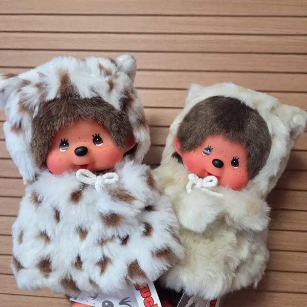 [BUNJANG] Authentic Monchhichi Leopard Cloak Set / 정품 몬치치  세트