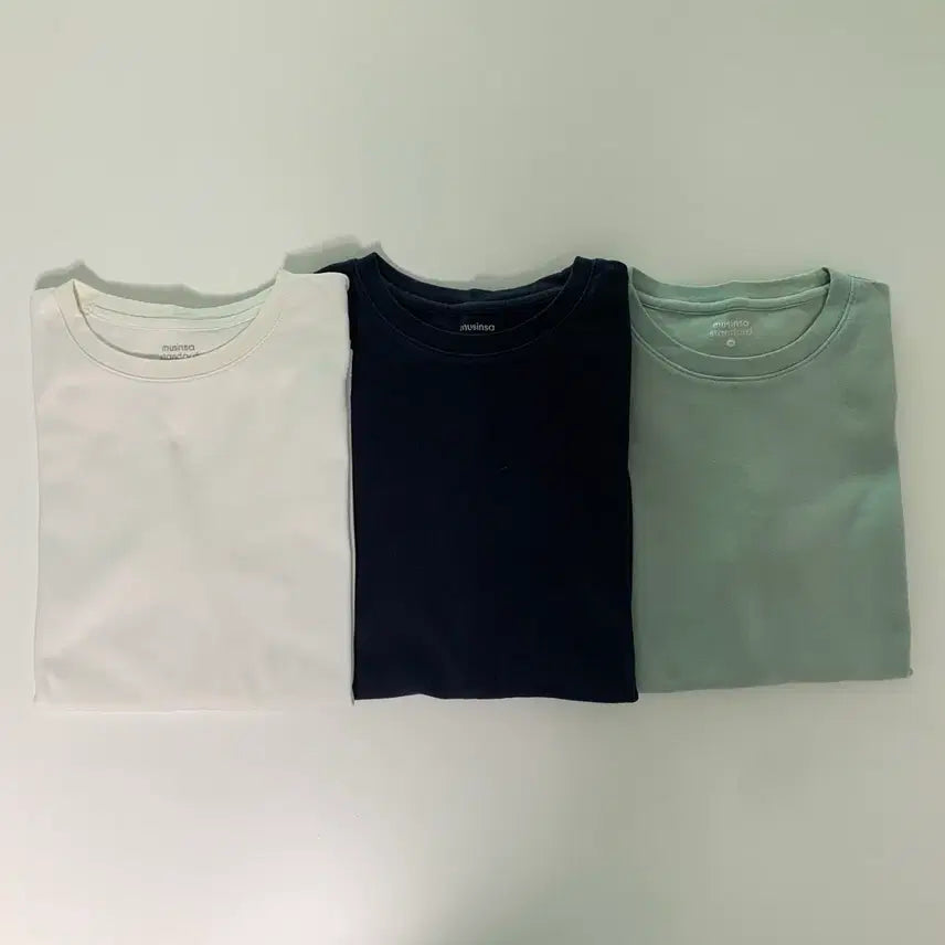 [BUNJANG] Musinsa Standard Basic Crewneck & Cropped T-Shirts (3-Pack + 1) / 무신사 스탠다드 반팔티셔츠