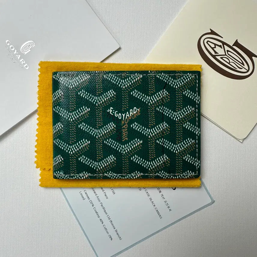 [BUNJANG] Goyard Saint Louis Insert Card Holder Green / [S+] 고야드 인서트 카드지갑 그린