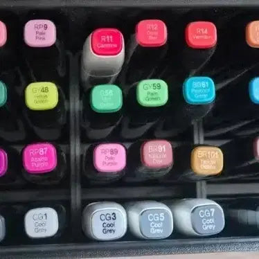 [BUNJANG] Shinhan Markers 60 Colors Set & Copic Markers Bundle / 신한마카 60색 + 코픽마카 등