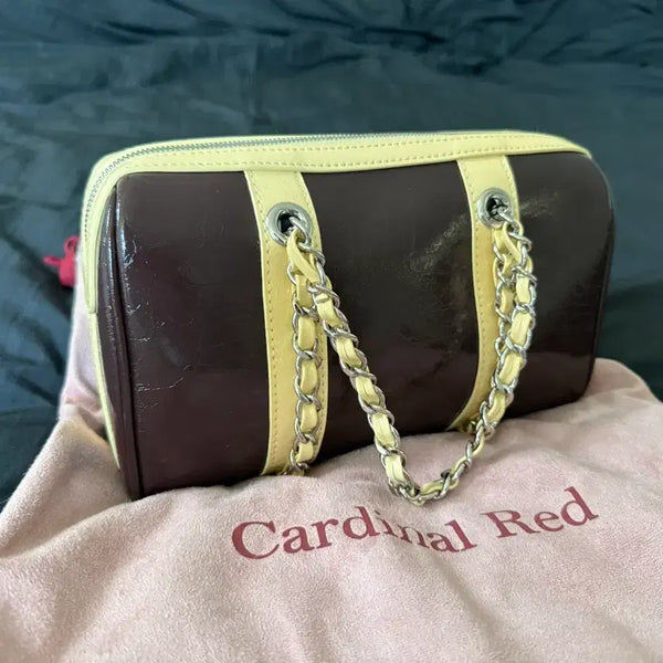 [BUNJANG] Cardinal Red Tan Bear Bag Chocomix Shoulder Bag / 카디널레드 탠버백 초코믹스