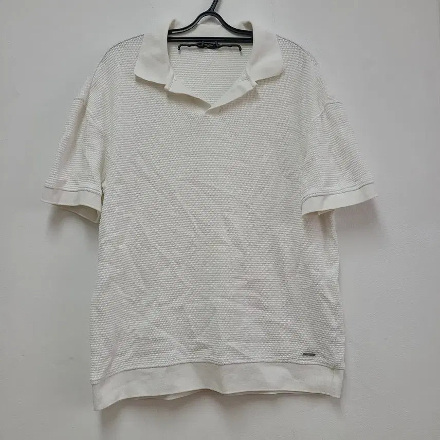 [BUNJANG] Massimo Dutti Cotton Polo Shirt White / 마시모두띠 코튼 카라티 95