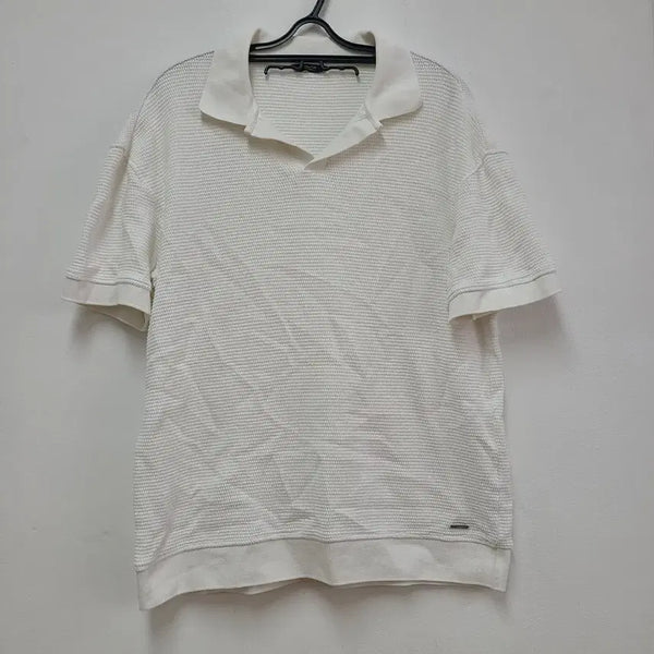 [BUNJANG] Massimo Dutti Cotton Polo Shirt White / 마시모두띠 코튼 카라티 95