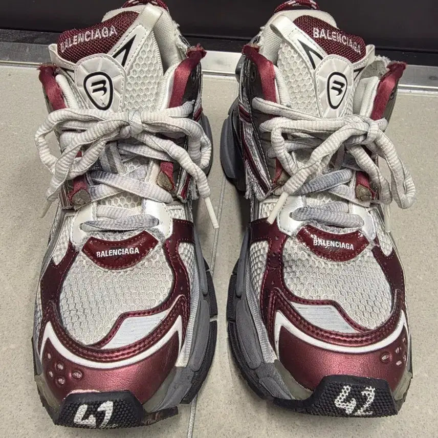 [BUNJANG] Balenciaga Runner Grey Burgundy / [마지막가격][42] 발렌시아가 러너