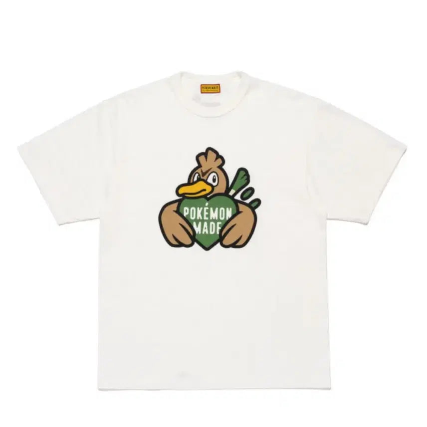 [BUNJANG] Human Made Pokemon Made Farfetchd T-Shirt White L / [새제품] 휴먼메이드 포켓몬메이드 파오리 L