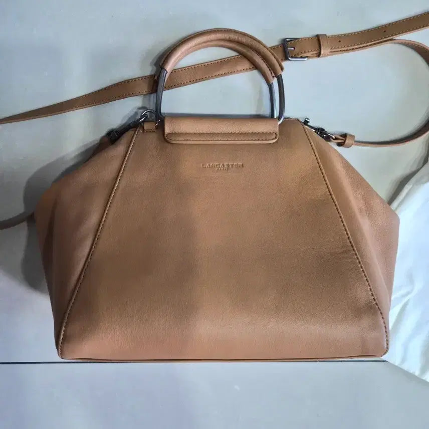 [BUNJANG] Lancaster Lambskin Shoulder Bag Beige / 랑카스터 양가죽백 베이지