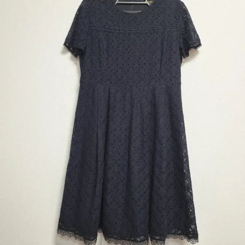 [BUNJANG] Andis N' Lace Short Sleeve Midi Dress Navy Size 77 / Andis n ' 레이스 반팔 원피스 네이비77