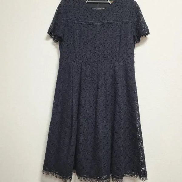 [BUNJANG] Andis N' Lace Short Sleeve Midi Dress Navy Size 77 / Andis n ' 레이스 반팔 원피스 네이비77