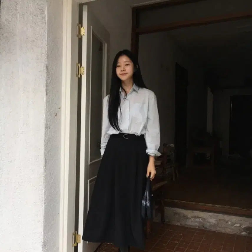 [BUNJANG] Mani Mani Mode BOL Buckle A-Line Skirt / 매니매니모드 BOL buckle A skirt