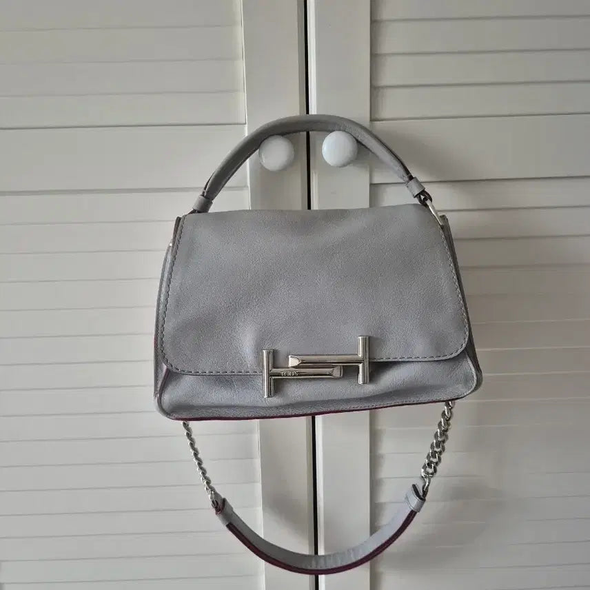 [BUNJANG] Tod's Double T Two-Way Bag Light Grey / 토즈 더블티 투웨이백
