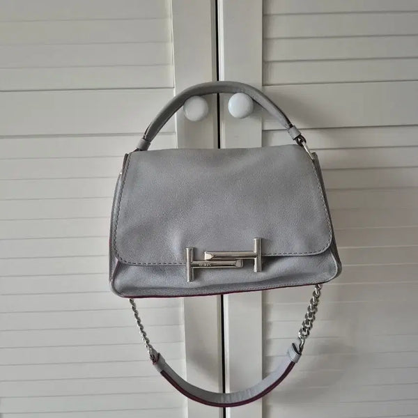 [BUNJANG] Tod's Double T Two-Way Bag Light Grey / 토즈 더블티 투웨이백