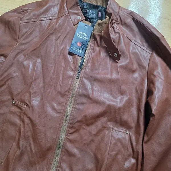 [BUNJANG] SCRJFS Leather Jumper (Brown) / xxxL.SCRJFS 레더 점퍼 브라운. 공용