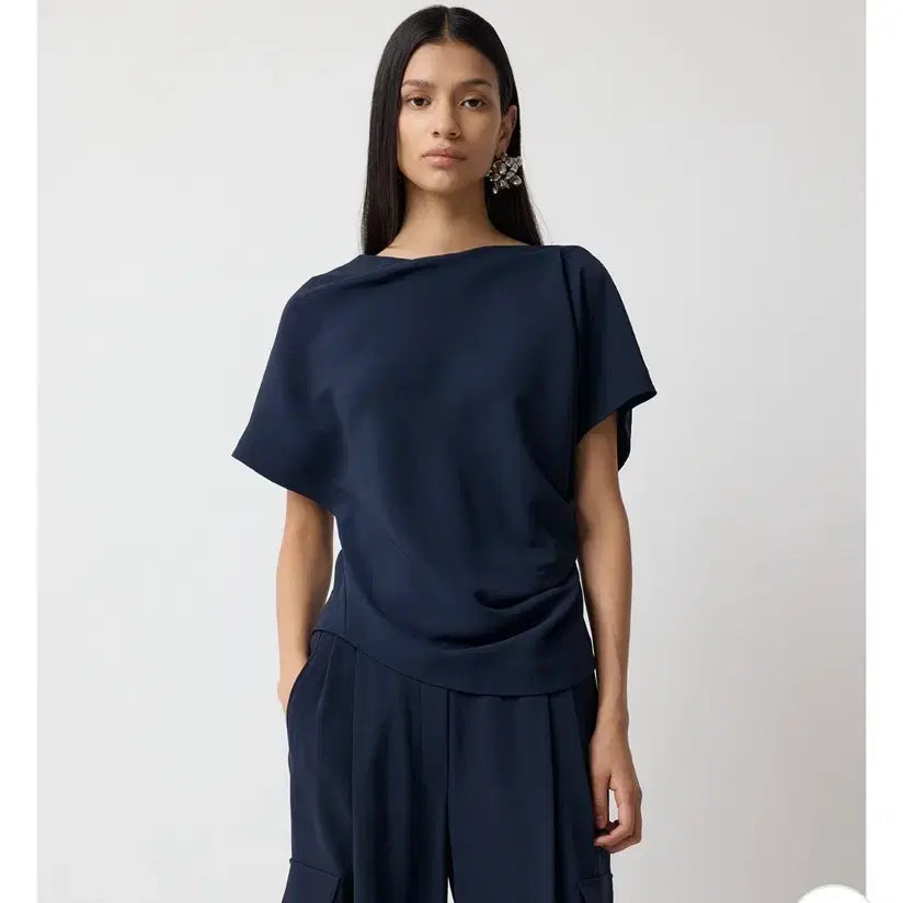 [BUNJANG] R2W Verne Blouse Navy S / R2W 베른 블라우스 네이비 S 새상품