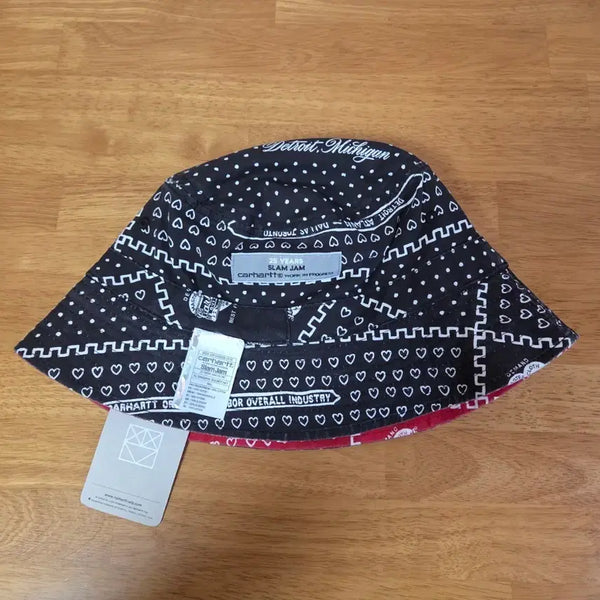 [BUNJANG] Carhartt x Slam Jam Reversible Bandana Bucket Hat / 칼하트x슬램잼 버킷햇 리버시블 반다나 모자