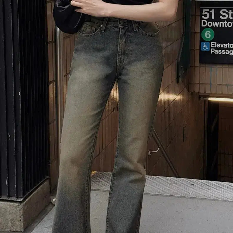 [BUNJANG] Slowand Summer Light Fit Semi Bootcut Pants / [새상품]슬로우앤드 여름바지/썸머부츠컷 라이트핏 세미부츠
