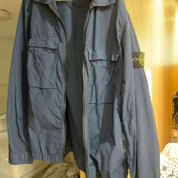 [BUNJANG] Stone Island Crinkle Reps Shirt Jacket / 스톤 아일랜드 크링클랩스 셔츠 자켓M