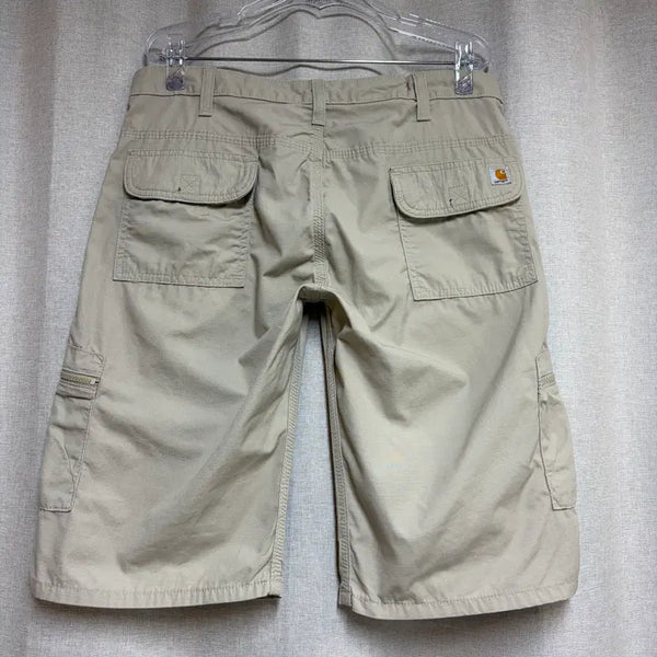 [BUNJANG] Carhartt Ripstop Cargo Shorts Beige W33 / 칼하트 립스탑 카고 쇼츠 베이지 W33