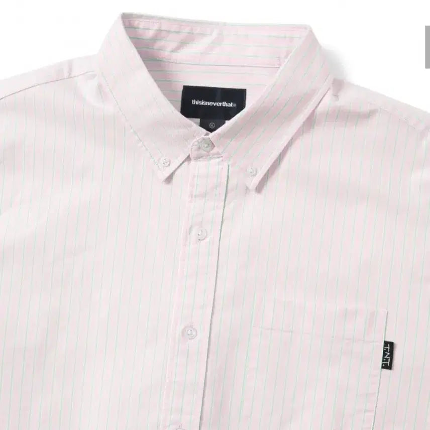 [BUNJANG] Thisisneverthat Oxford Stripe Shirt Pink / (M) 디스이즈네버댓 옥스포드 스트라이프 셔츠 핑크 (새상품) 디네댓