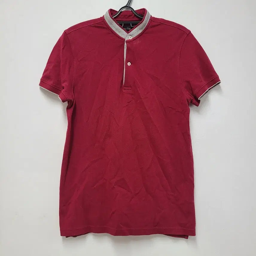 [BUNJANG] Massimo Dutti Henry Neck T-Shirt Cotton Red / 마시모두띠 헨리넥 티셔츠 95