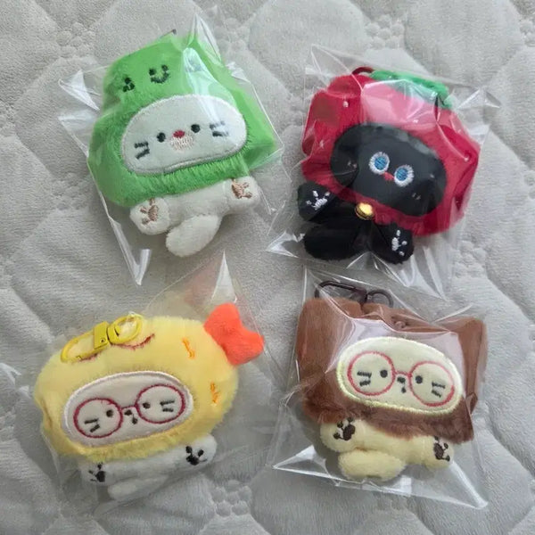 [BUNJANG] Cute Keyring Set (4 Types) / 귀여운 키링 4종 세트