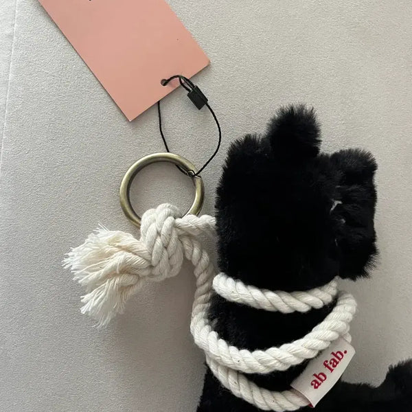 [BUNJANG] AB FAB Black Cat Keyring / AB FAB 검정 고양이 키링