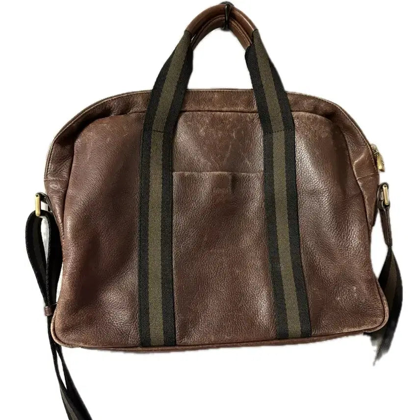 [BUNJANG] MCM Choco Brown Messenger Crossbody Bag / MCM 엠씨엠 초코브라운 메신져 크로스백 서류 책가방