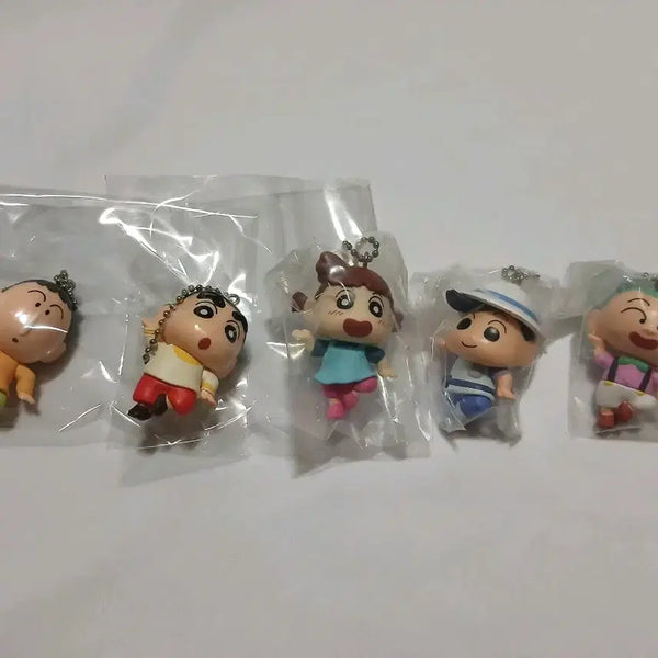 [BUNJANG] Crayon Shin-chan Dancing Keyring Set (5 Types) / 일괄 가격) 짱구는 못말려 춤추는 키링 극장판 가챠 5종 세트