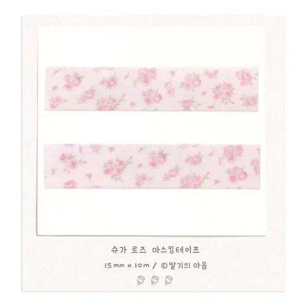 [BUNJANG] Strawberry's Heart Sugar Rose Washi Tape / 딸기의 마음 슈가 로즈 마테띵