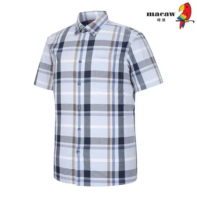 [BUNJANG] MAKO Men's Functional Short-Sleeve Shirt Size 100 / 마코) 거의새거 남성 기능성 반팔 셔츠 -100