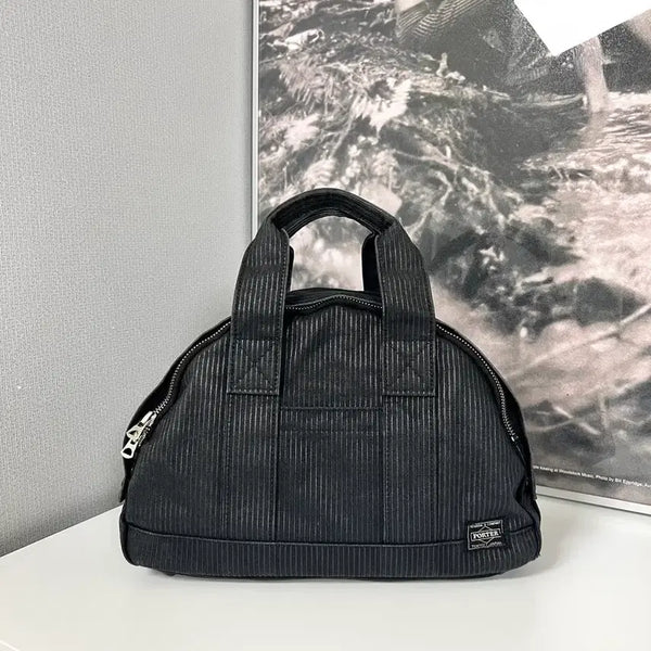 [BUNJANG] Porter Washed Stripe Black Tote Bag S / PORTER-TOTE BAG S 포터 토트백