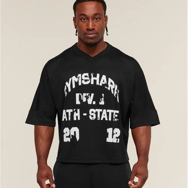 [BUNJANG] Gymshark Graphic Mesh Oversized T-Shirt Black M / (미개봉 새상품)짐샤크 그래픽 메쉬 오버사이즈 티셔츠 블랙 M