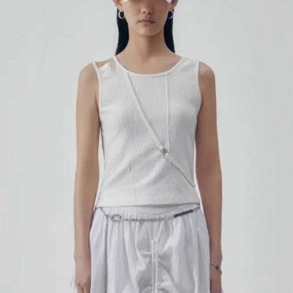[BUNJANG] trimingbird Curve Dubre Sleeveless White / 트리밍버드 Curve Dubre Sleeveless 화이트