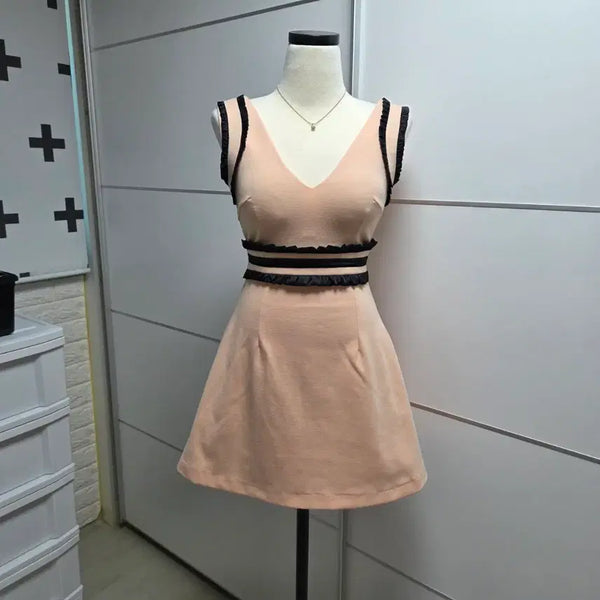 [BUNJANG] LADY Frill A-Line Dress Size 55 / LADY 프릴A라인 원피스55