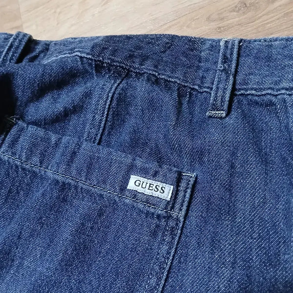 [BUNJANG] Guess Logo Bermuda Denim Shorts / guess 게스 로고 여름용 버뮤다 데님 반바지 청바지