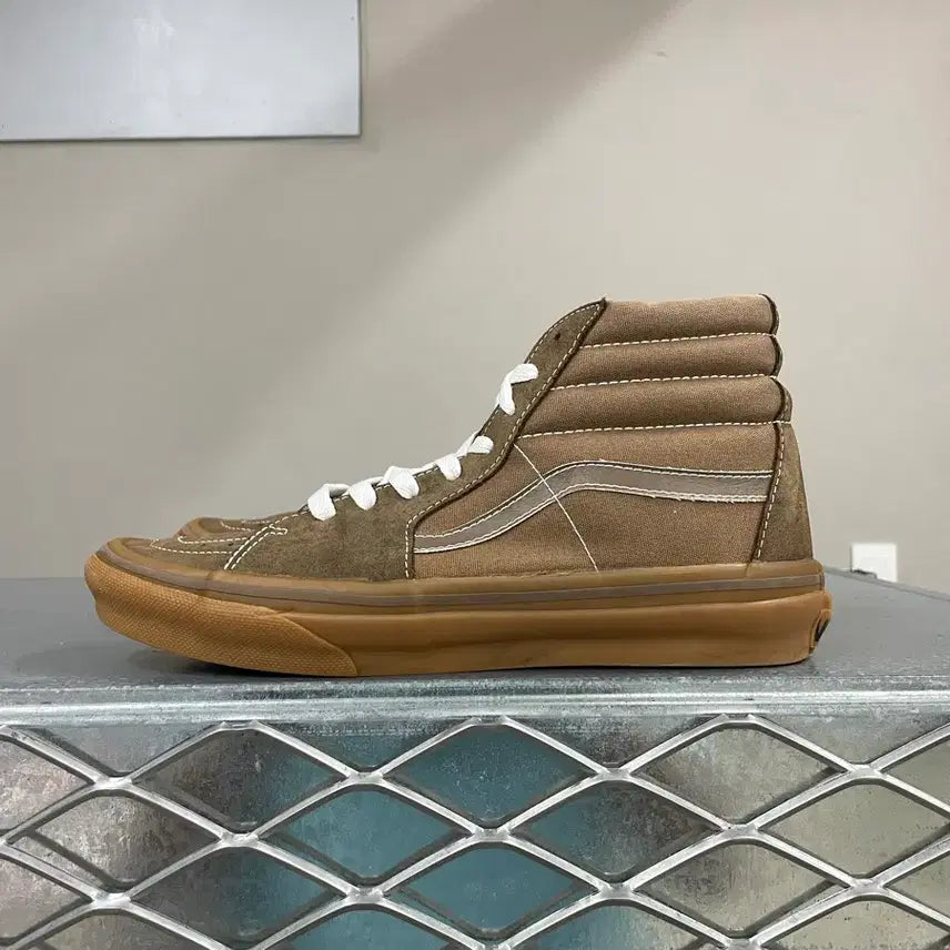 [BUNJANG] Vans SK8-Hi Brown Suede Skate Shoes / 반스 스케이트 하이 브라운 8 (gr-5239)