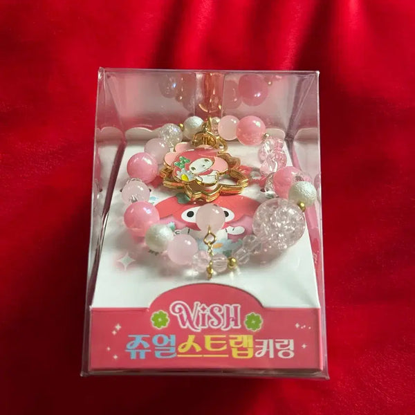 [BUNJANG] Sanrio My Melody Jewel Strap Keychain / 산리오 쥬얼 스트랩 키링 마이멜로디