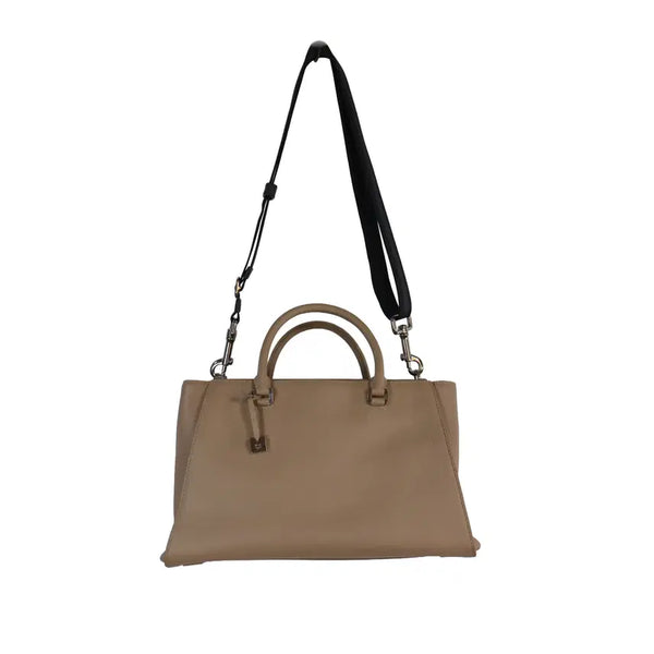 [BUNJANG] MCM Saffiano Leather Two-Way Tote Shoulder Bag - Beige / MCM 사피아노 레더 토트백 숄더백 베이지 투웨이백