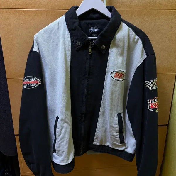 [BUNJANG] Yeseyesee Motor Jacket Black White / Yeseyesee 예스아이씨 모터 자켓 M 사이즈