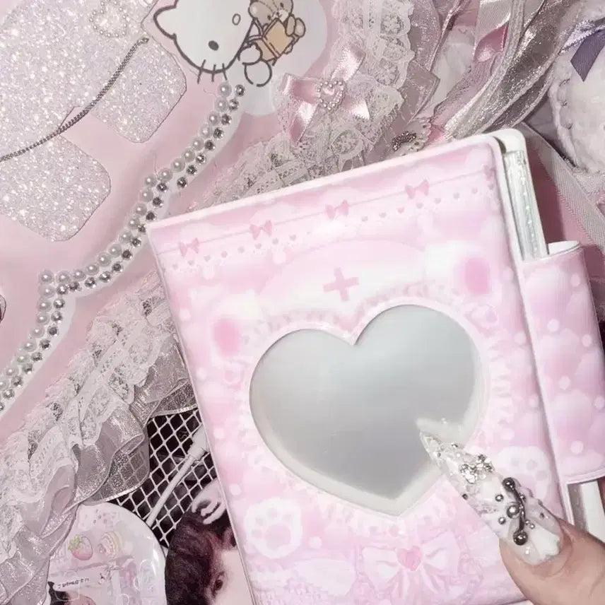 [BUNJANG] Pink Lace Photocard Binder / 핑크 레이스 콜북 양도