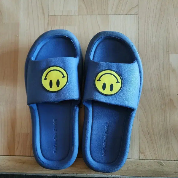 [BUNJANG] Smile Slippers Navy 260 Size / 귀여운 스마일 슬리퍼 260사이즈
