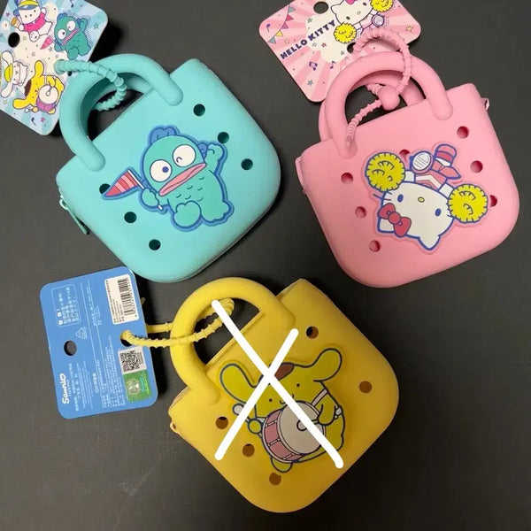 [BUNJANG] Sanrio Silicone Basket Pouch Keychain Set / 2개세트 / 산리오 실리콘 바구니 파우치 키링