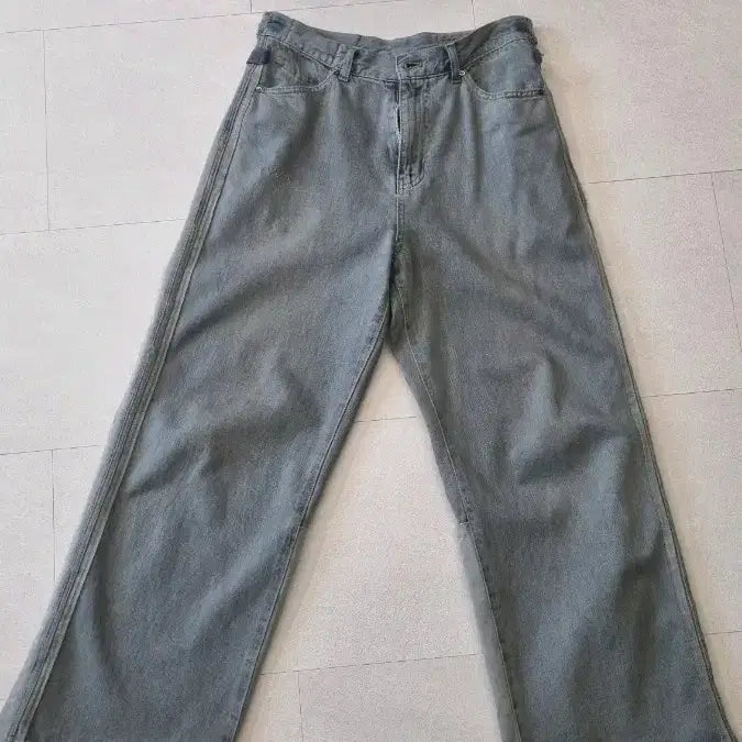 [BUNJANG] Politeu Reveal Gosima Denim Pants 002 Blue Grey Size 2 / [2] 폴리테루 리빌드 고시마 데님 팬츠 002 블루 그레이