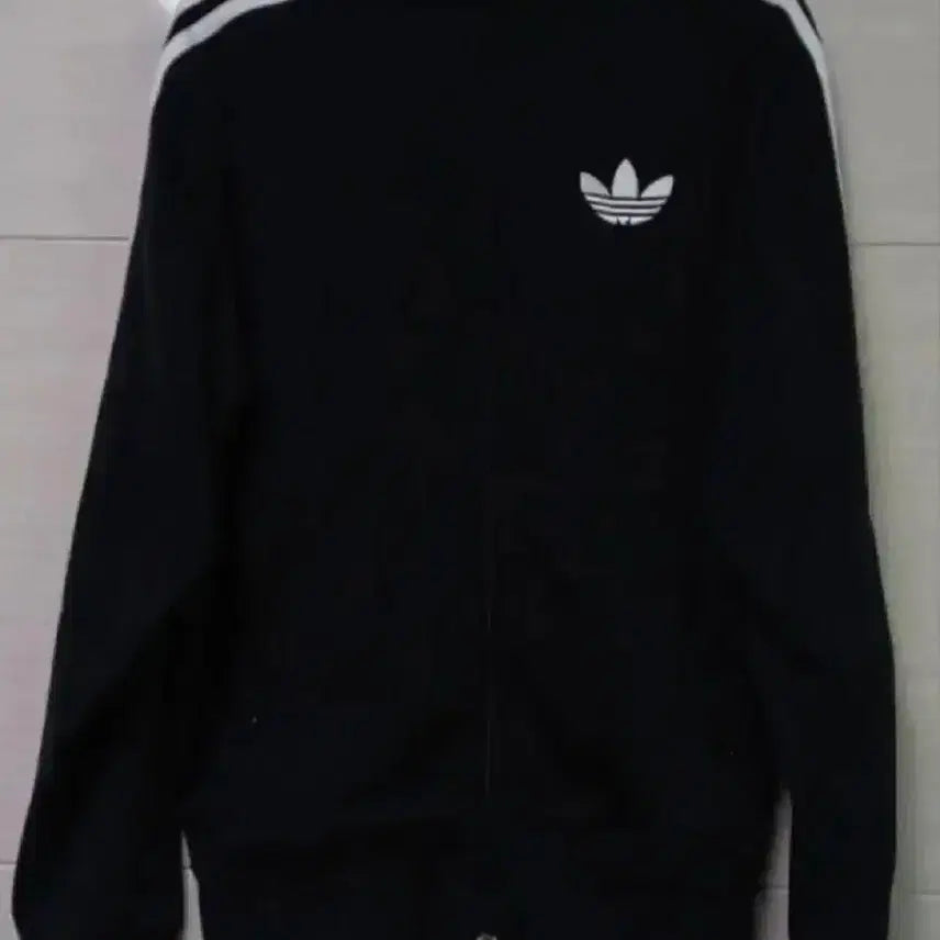 [BUNJANG] Adidas Firebird Black Track Top Jersey Zip-up M / 아디다스 파이어버드 검흰 블랙 트랙탑 저지 져지집업 95/M
