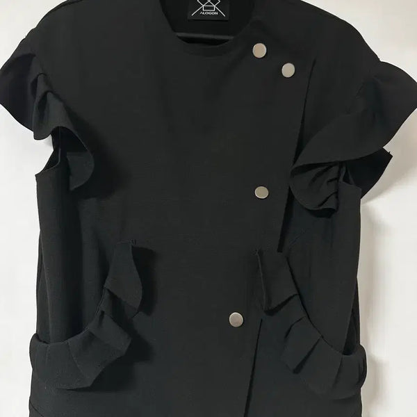 [BUNJANG] Allgon Black Vest Jacket for Women / 알로곤 블랙 베스트 여성 자켓