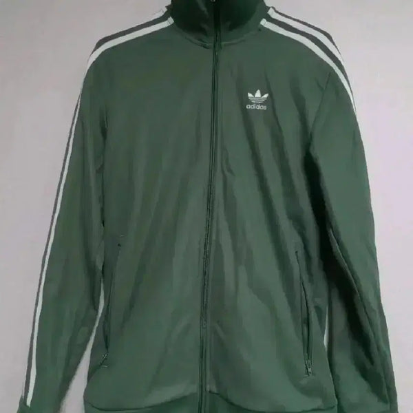 [BUNJANG] Adidas Beckenbauer Khaki Track Top Jersey / 아디다스 베켄바우어 카키 트랙탑 저지 져지집업 90/S